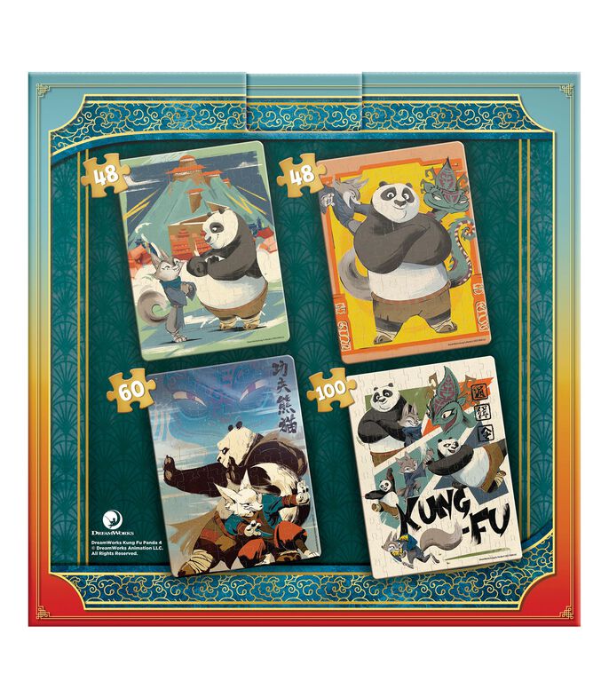 Rompecabezas 4 en 1 Kung Fu Panda 4